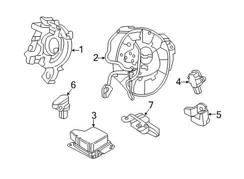 2017 Lincoln MKX Sensor Assembly - Air Bag Diagram for F2GZ-14B321-C