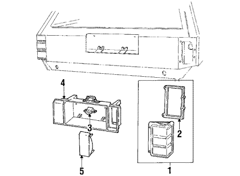 1985 Ford LTD Rear Lamps Diagram