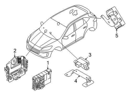 2022 Ford Escape Controls  Diagram