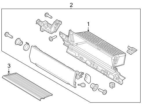 2024 Ford F-250 Super Duty Glove Box Diagram