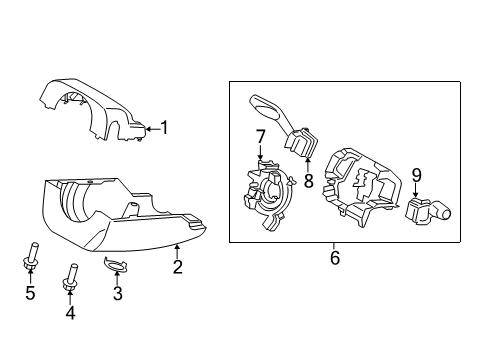 2020 Lincoln MKZ Shroud, Switches & Levers Diagram