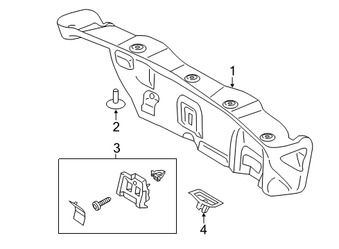 2014 Lincoln MKZ Interior Trim - Trunk Lid Diagram