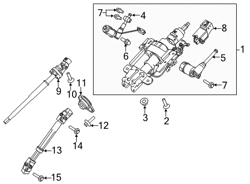 2018 Ford F-150 Steering Column & Wheel, Steering Gear & Linkage Diagram 3 - Thumbnail