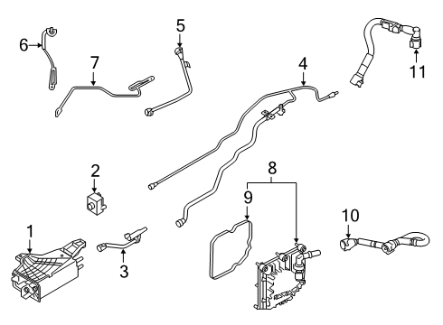 2021 Ford Explorer HOSE - VENT Diagram for LB5Z-6A664-A