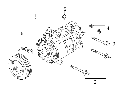 2021 Ford Escape A/C Compressor Diagram 1 - Thumbnail