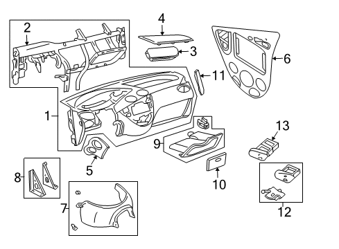 2003 Ford Focus Ashtray Diagram for YS4Z-5404810-EBA