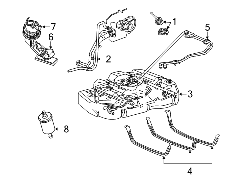 2004 Mercury Monterey Fuel Pump And Sender Assembly Diagram for 3F2Z-9H307-AB