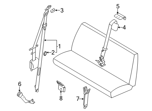 2011 Ford E-150 Seat Belt Diagram 7 - Thumbnail