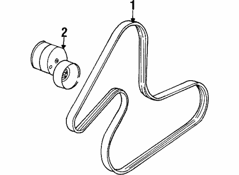 1996 Ford Taurus Tensioner Diagram for F4ZZ-6B209-A