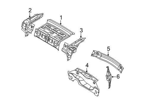 2012 Ford Fiesta Panel Assembly - Back - Lower Diagram for AE8Z-5440338-A