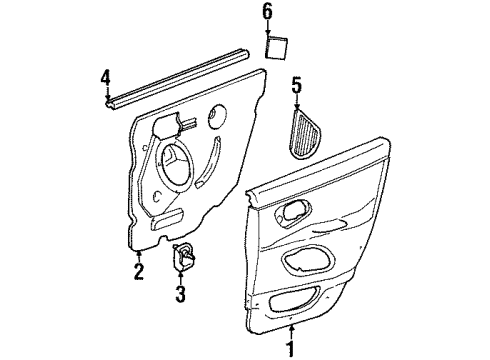 1995 Ford Contour Weatherstrip Diagram for F5RZ5425860A