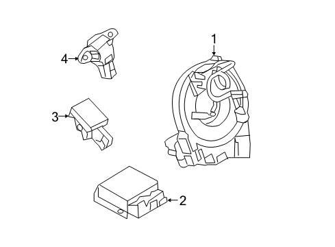 2012 Ford F-350 Super Duty Sensor Assembly - Air Bag Diagram for BC3Z-14B321-N