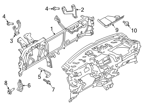 2019 Lincoln Nautilus Instrument Panel Components Diagram