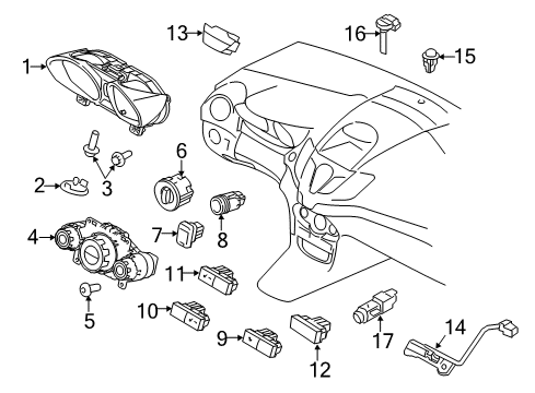 2015 Ford Fiesta A/C & Heater Control Units Diagram