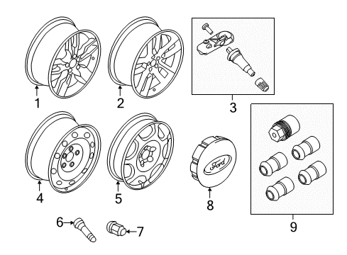 2012 Ford Edge Wheels Diagram 3 - Thumbnail