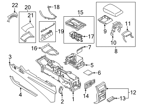 2021 Ford Edge PANEL - CONSOLE Diagram for KT4Z-5804619-AB