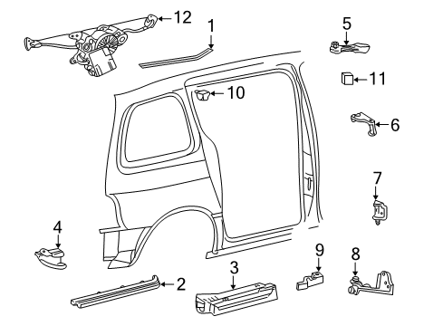 2004 Mercury Monterey Door Hardware Diagram