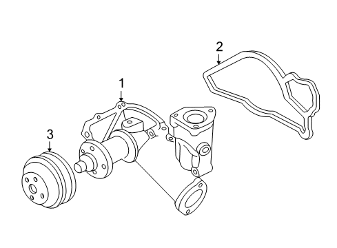 2001 Ford Excursion Water Pump Diagram