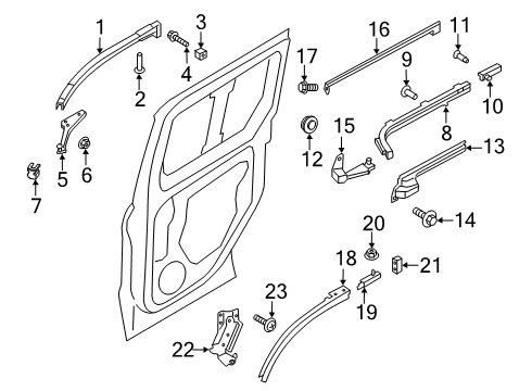 2022 Ford Transit Connect Door Hardware Diagram 3 - Thumbnail