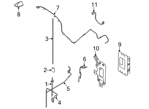 2006 Mercury Montego Kit - Aerial Diagram for 5G1Z-18813-AA