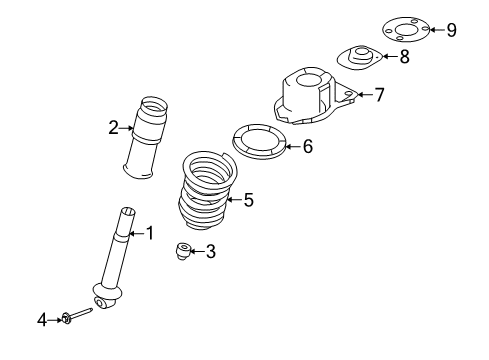 2005 Mercury Montego Shocks & Components - Rear Diagram