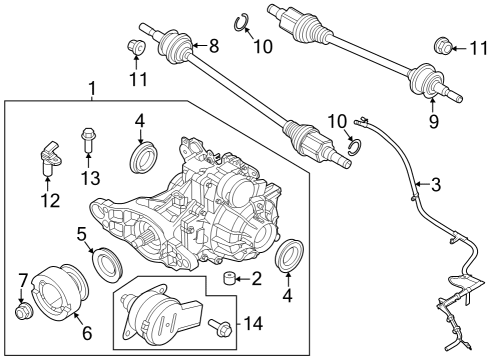 2019 Ford Edge Axle & Differential - Rear Diagram