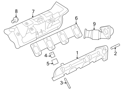 2023 Ford F-250 Super Duty Exhaust Manifold Diagram 1 - Thumbnail