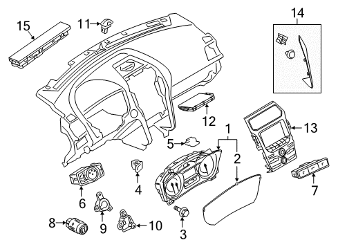 2019 Ford Explorer A/C & Heater Control Units Diagram