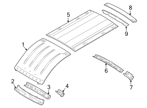 2023 Ford E-Transit Roof & Components Diagram 4 - Thumbnail