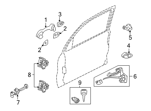 2004 Ford Escape Front Door Diagram 2 - Thumbnail