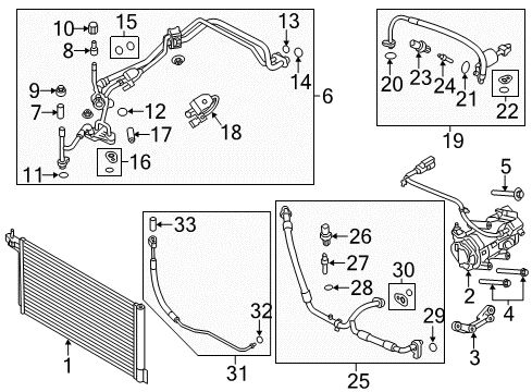 2013 Ford Focus Evaporator Assembly Diagram for CV6Z-19850-B