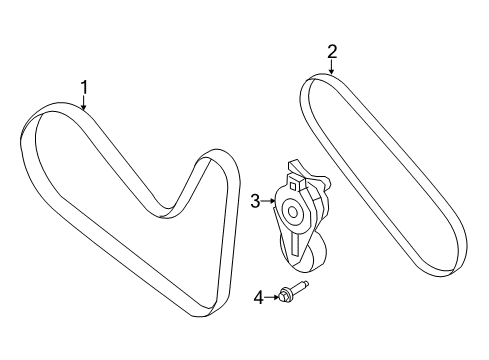 2012 Ford Edge Belts & Pulleys Diagram