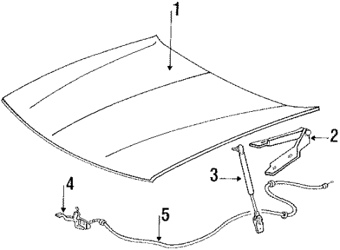 1988 Lincoln Continental CABLE ASY - CONTROL Diagram for E8OY16916A