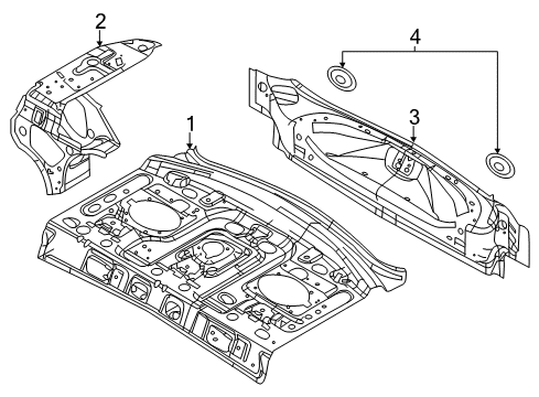 2014 Ford Police Interceptor Sedan Rear Body Diagram