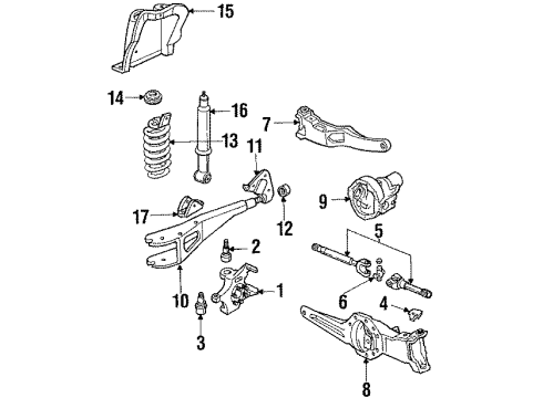 1988 Ford Ranger Front Suspension Components, Stabilizer Bar Diagram 2 - Thumbnail