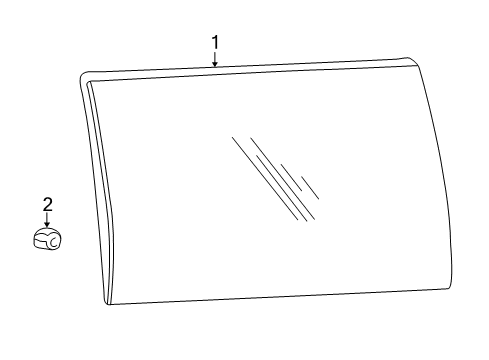 2007 Ford Freestar Side Loading Door - Glass & Hardware Diagram