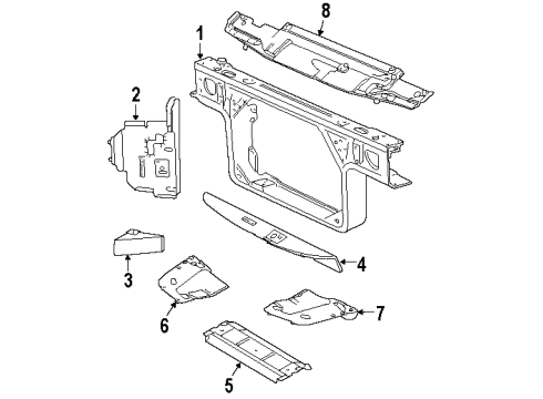 2000 Ford Crown Victoria Radiator Support Diagram