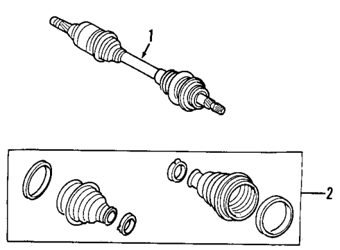 2007 Lincoln MKX Front Axle Shafts & Joints, Drive Axles Diagram