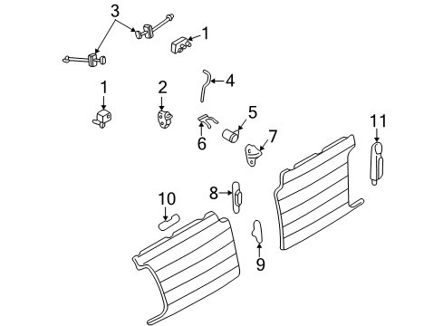 2002 Lincoln Blackwood Handle - Door Pull Diagram for 2C6Z-8444095-AA