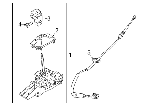 2019 Ford F-150 Boot - Gear Change Lever Diagram for JL3Z-7277-CB