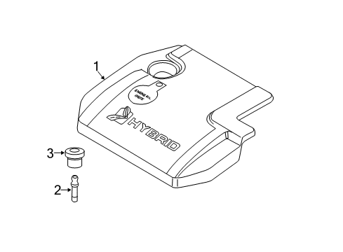 2012 Ford Fusion Engine Appearance Cover Diagram