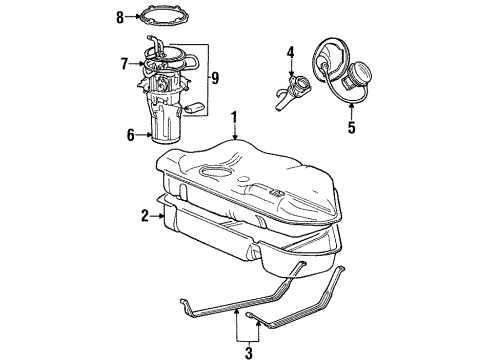 1998 Mercury Sable Fuel Supply Diagram