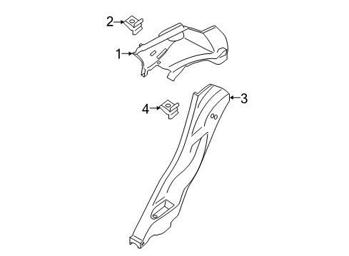 2019 Ford EcoSport Interior Trim - Quarter Panels Diagram