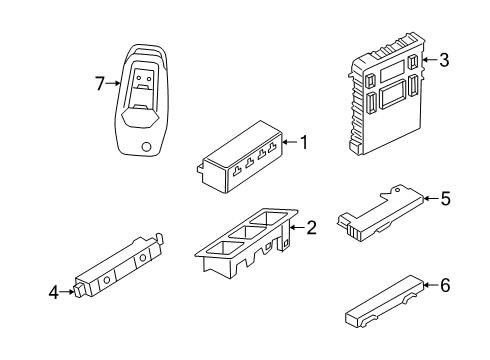 2023 Ford Transit Connect Keyless Entry Components Diagram