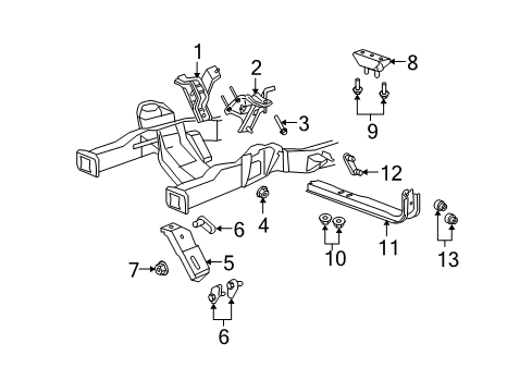 2008 Ford E-350 Super Duty Engine & Trans Mounting Diagram 3 - Thumbnail