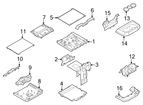 2022 Ford F-150 COVER - CONSOLE PANEL Diagram for ML3Z-1506202-AB