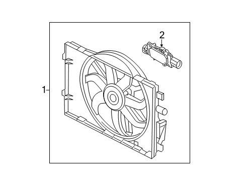 2011 Ford Fusion Cooling System, Radiator, Water Pump, Cooling Fan Diagram 1 - Thumbnail