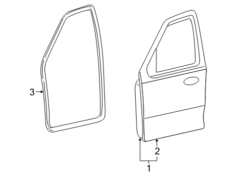 2005 Mercury Mariner Front Door Diagram