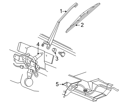 2007 Ford Freestar Lift Gate - Wiper & Washer Components Diagram