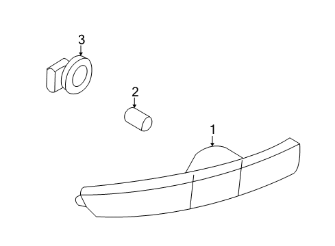 2007 Lincoln MKX Rear Lamps - Side Marker Lamps Diagram